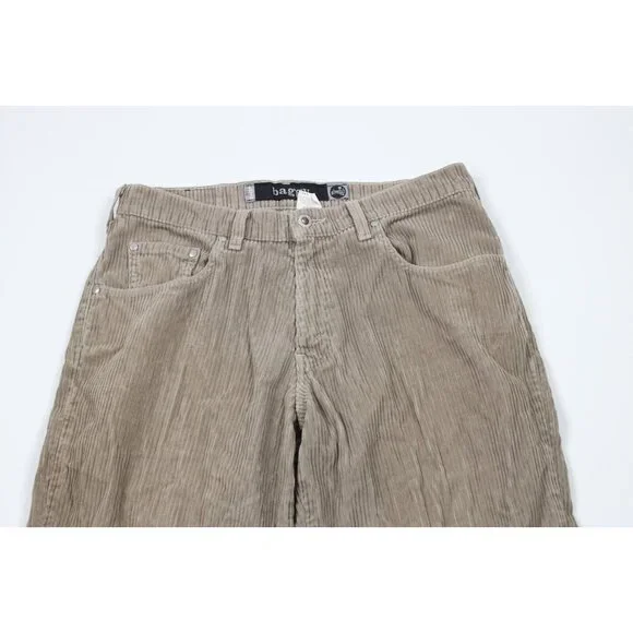 Vtg 90s Levis SilverTab Mens 32x30 Distressed Baggy Wide Leg Corduroy Pants USA